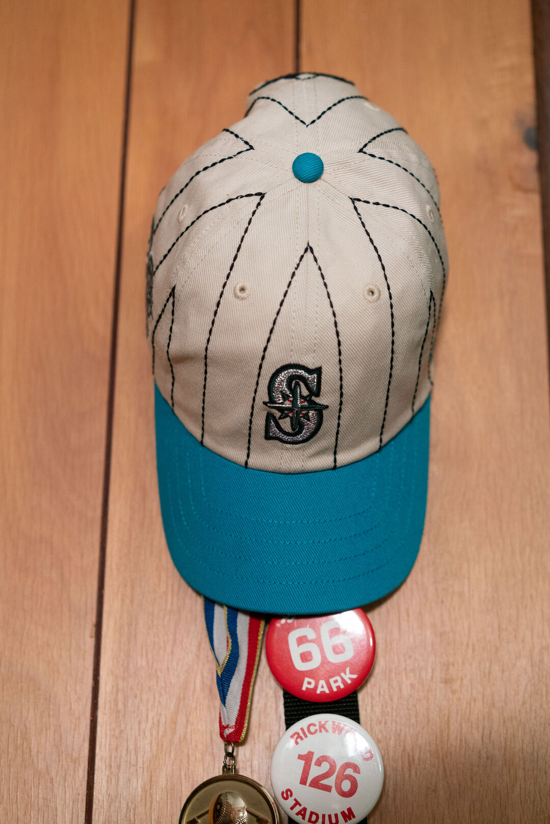 Miami Marlins Rawlings '47 Brand Pinstripe Clean Up Hat - Image 8